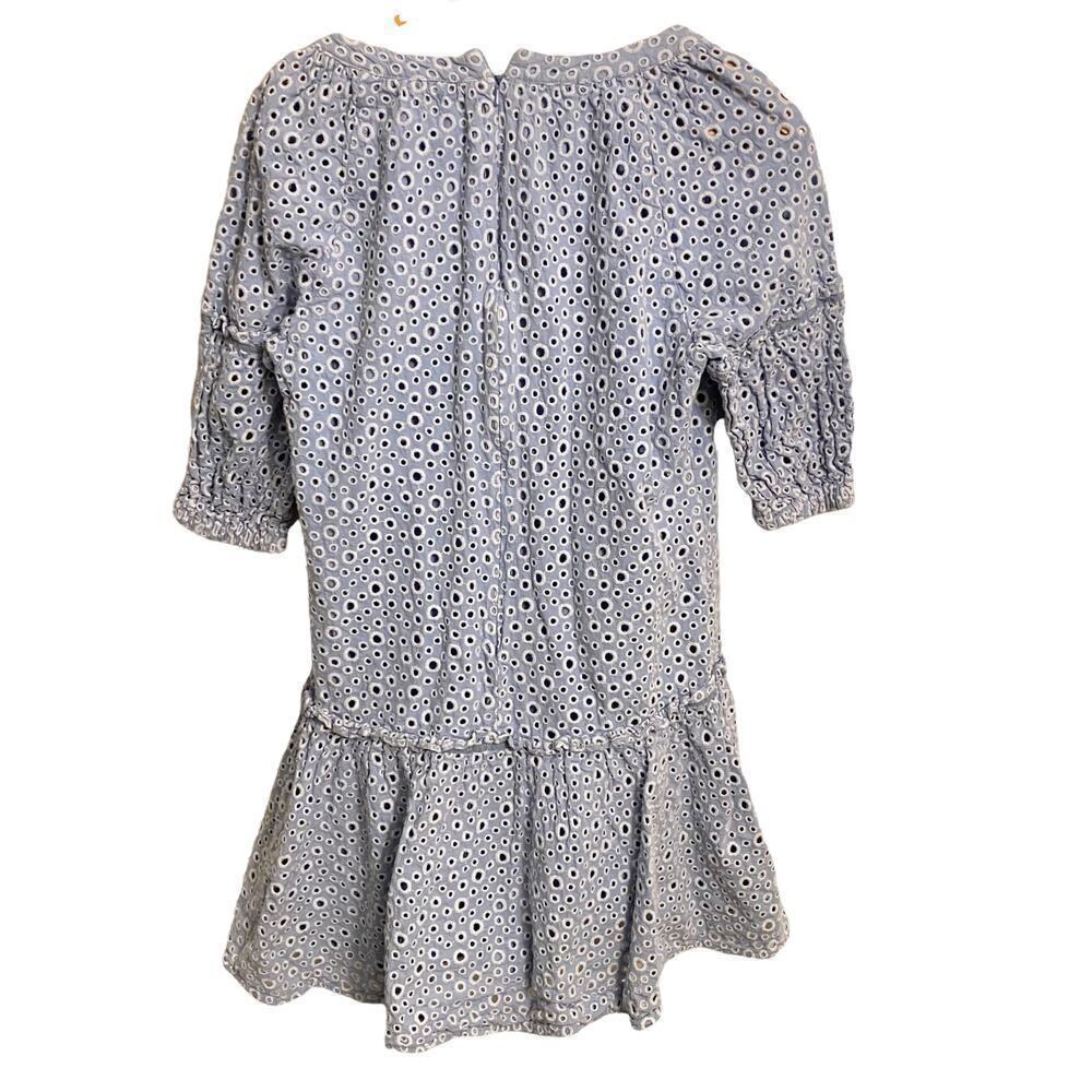 Prose & Poetry Dress Delaney Eyelet Blue Size M - Picture 4 of 10